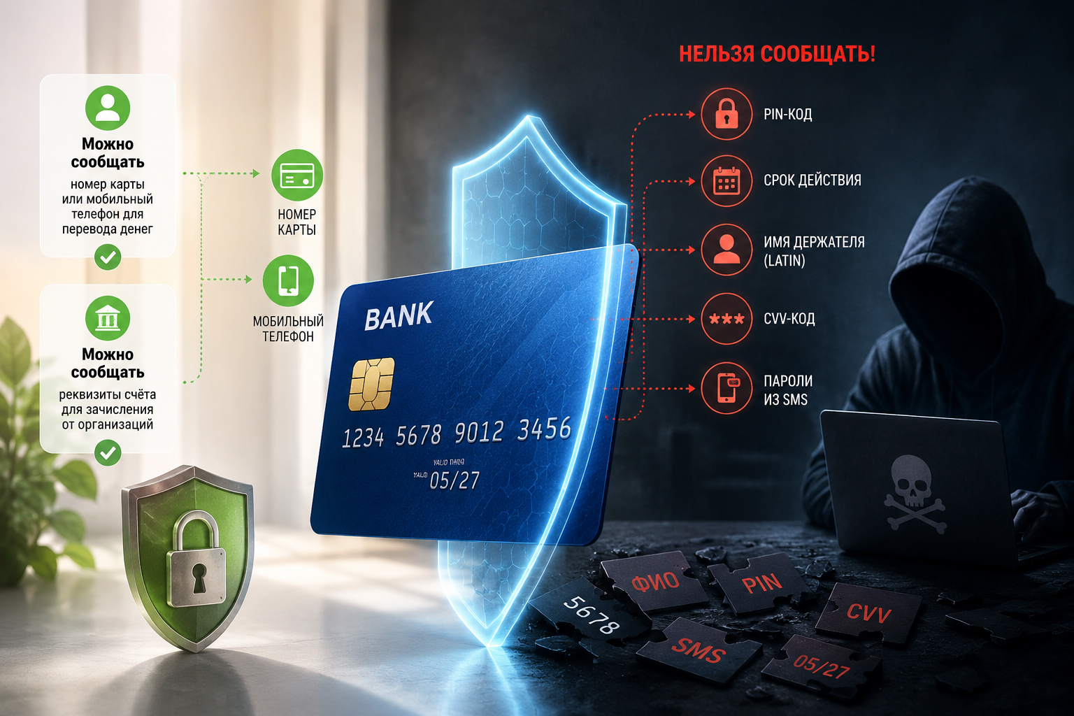Что будет, если мошенники узнают номер банковской карты?